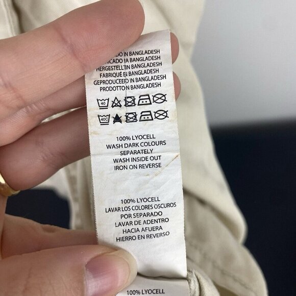 Primark Women's Button Up Dress Size 4 Tan 100% Lyocell - Picture 5 of 10